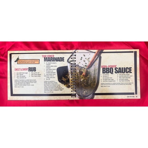 Marlboro Cook Like a Man Cookbook 2004 BBQ Grilling Recipes Spiral Bound - Picture 4 of 7